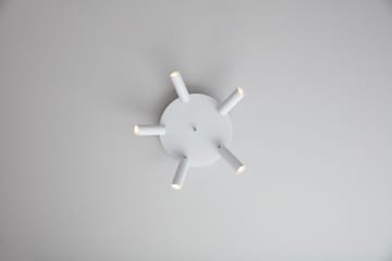 Foco de techo redondo con 5 focos Cato Slim - blanco mate-LED - Belid