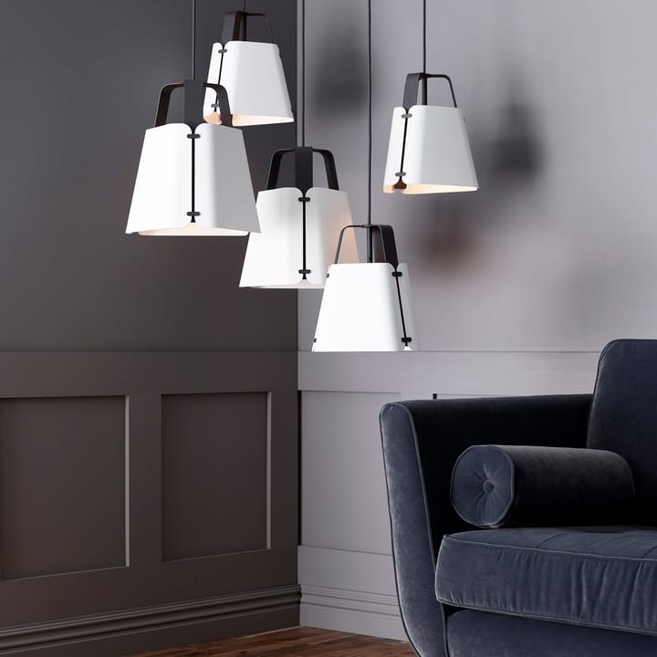 Lámpara colgante Fold Ø34 cm, antracita-estructura blanca Belid
