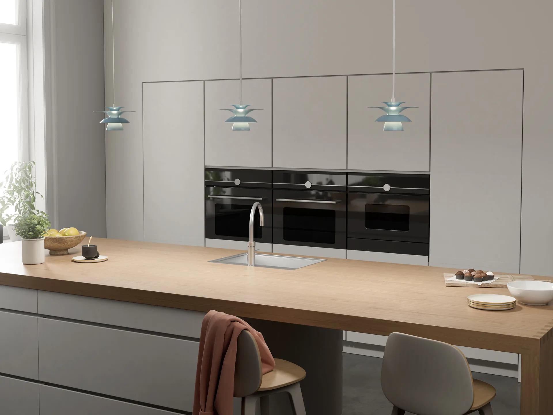 Lámpara colgante Picasso Ø18 cm, Azul hielo Belid