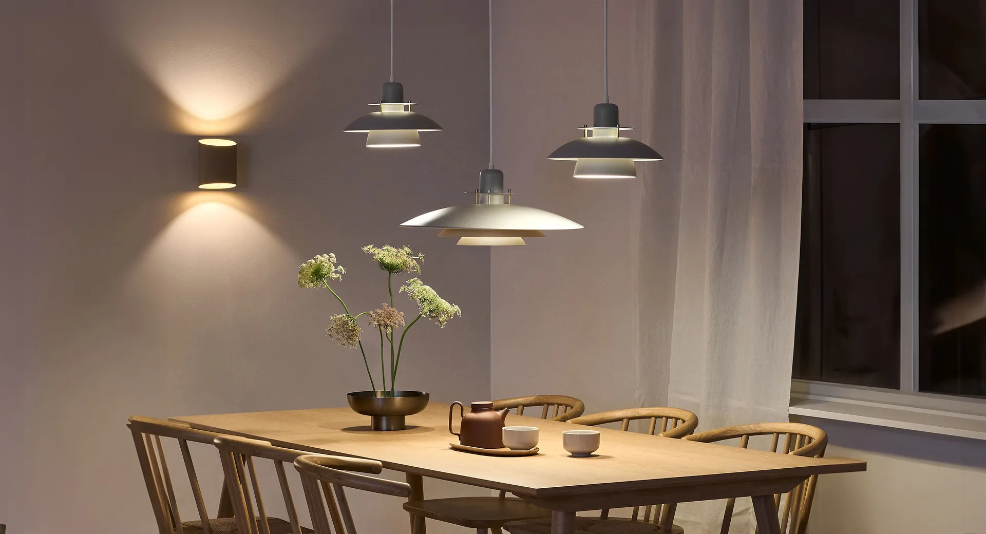 Lámpara colgante Primus Ø43 cm, blanco-cromo Belid