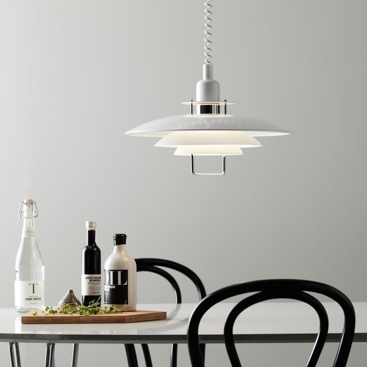 Lámpara colgante Primus II Ø43 cm, blanco-cromo Belid