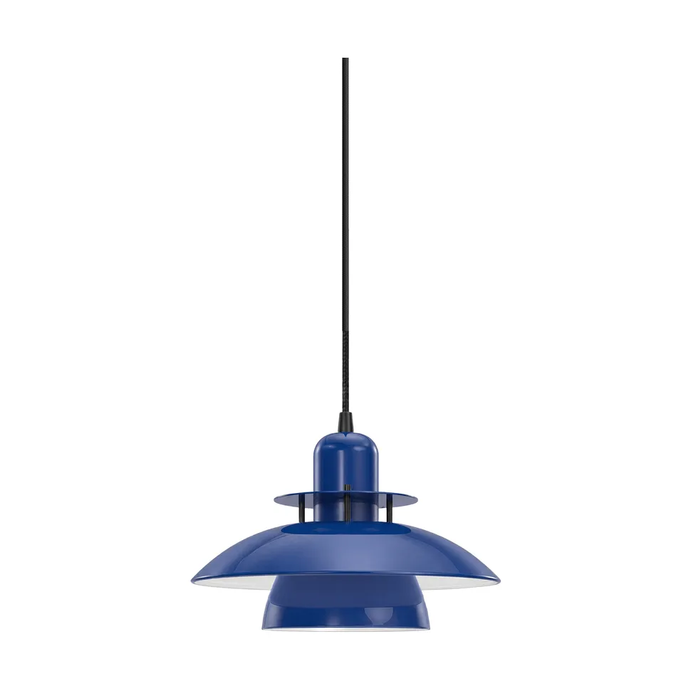 Lámpara colgante Primus IV Ø28 cm, Azul profundo-negro mate Belid