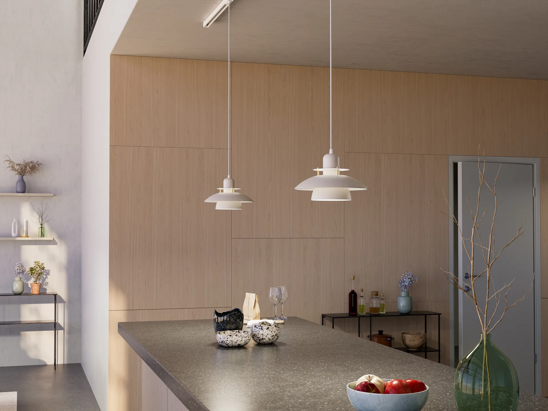 Lámpara colgante Primus IV Ø28 cm, Latón arenado Belid