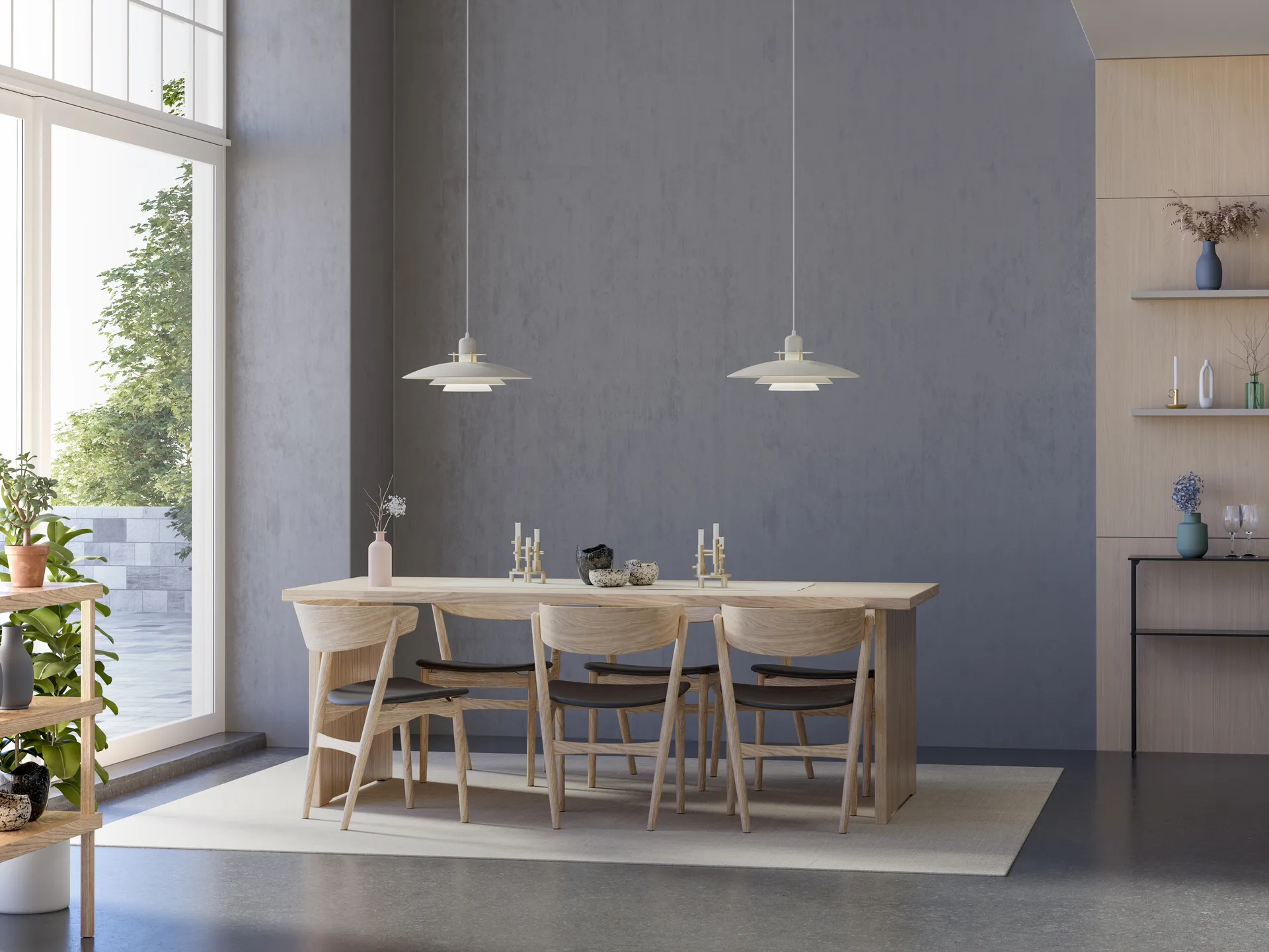 Lámpara colgante Primus V Ø47,5 cm, Latón arenado Belid