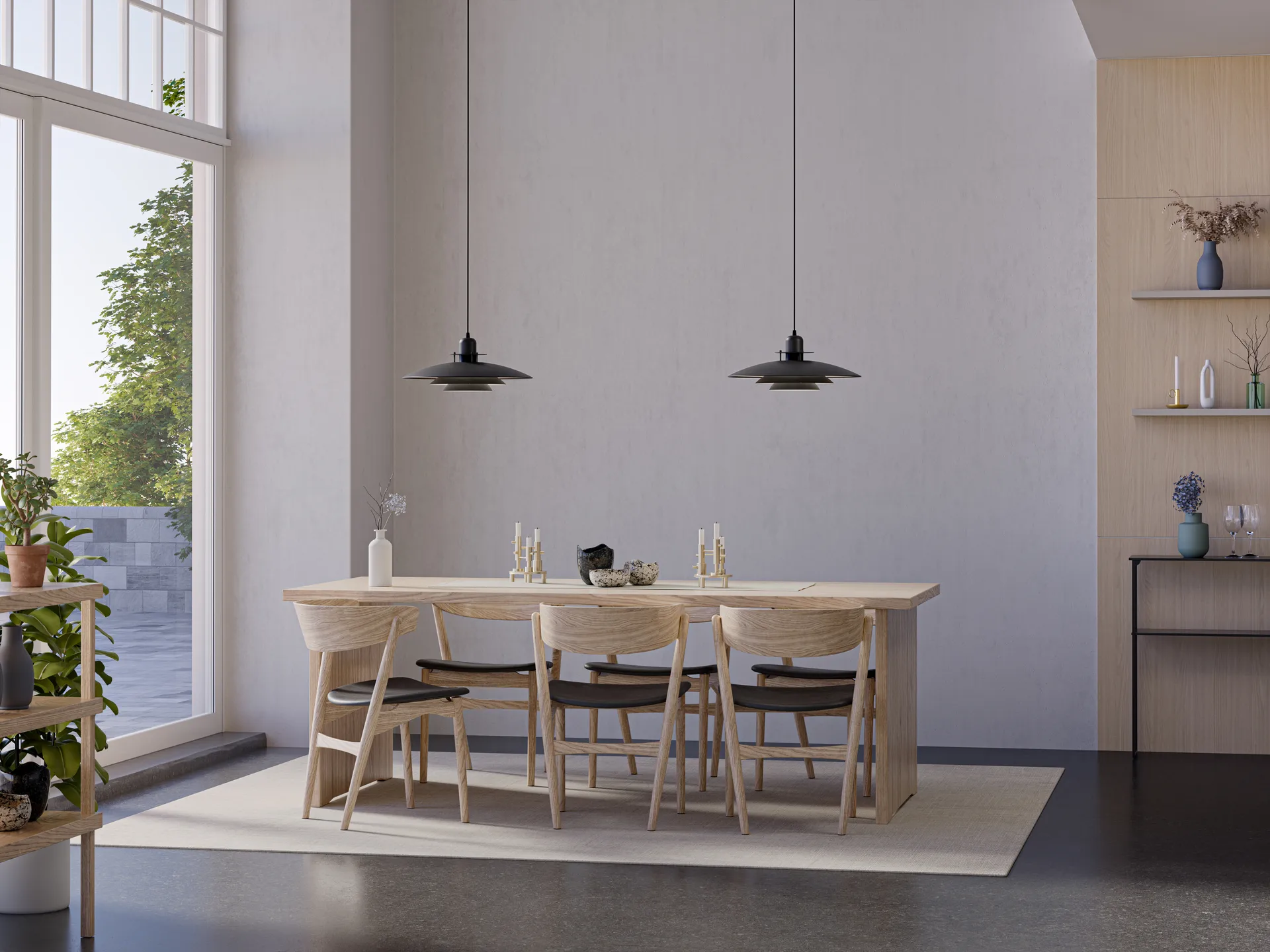 Lámpara colgante Primus V Ø47,5 cm, Negro mate Belid