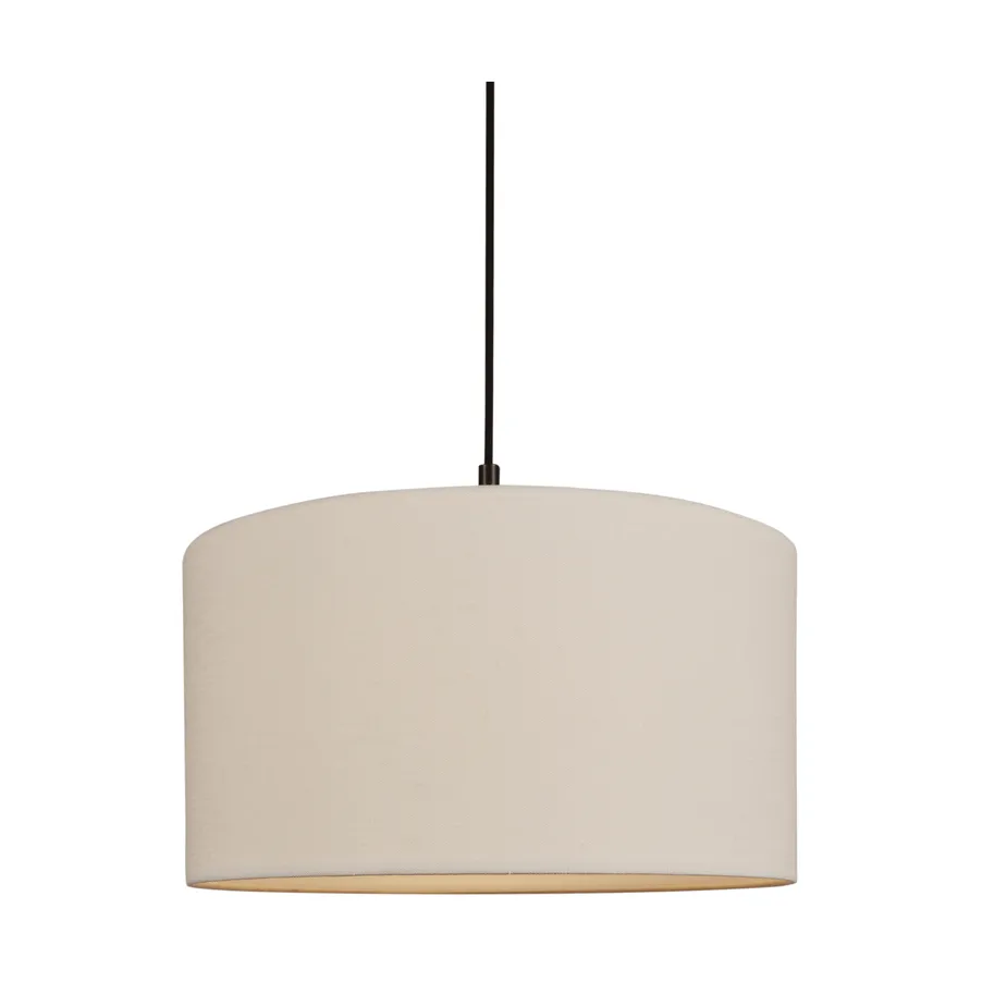 Lámpara colgante Soft Ø40 cm, Lino blanco-bronce metálico, Ø44 cm Belid