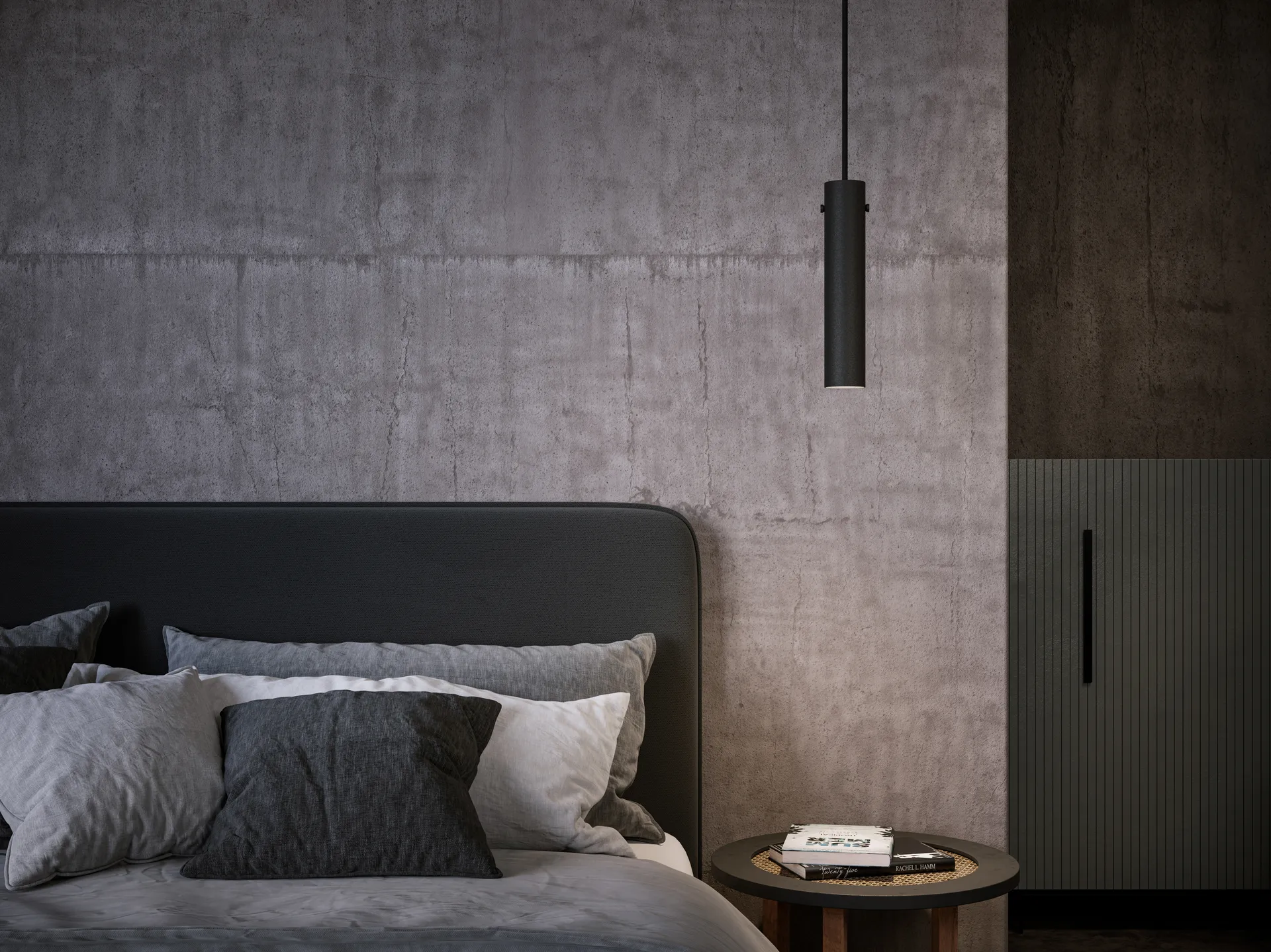 Lámpara colgante Tyson Ø6 cm, negro con estructura Belid