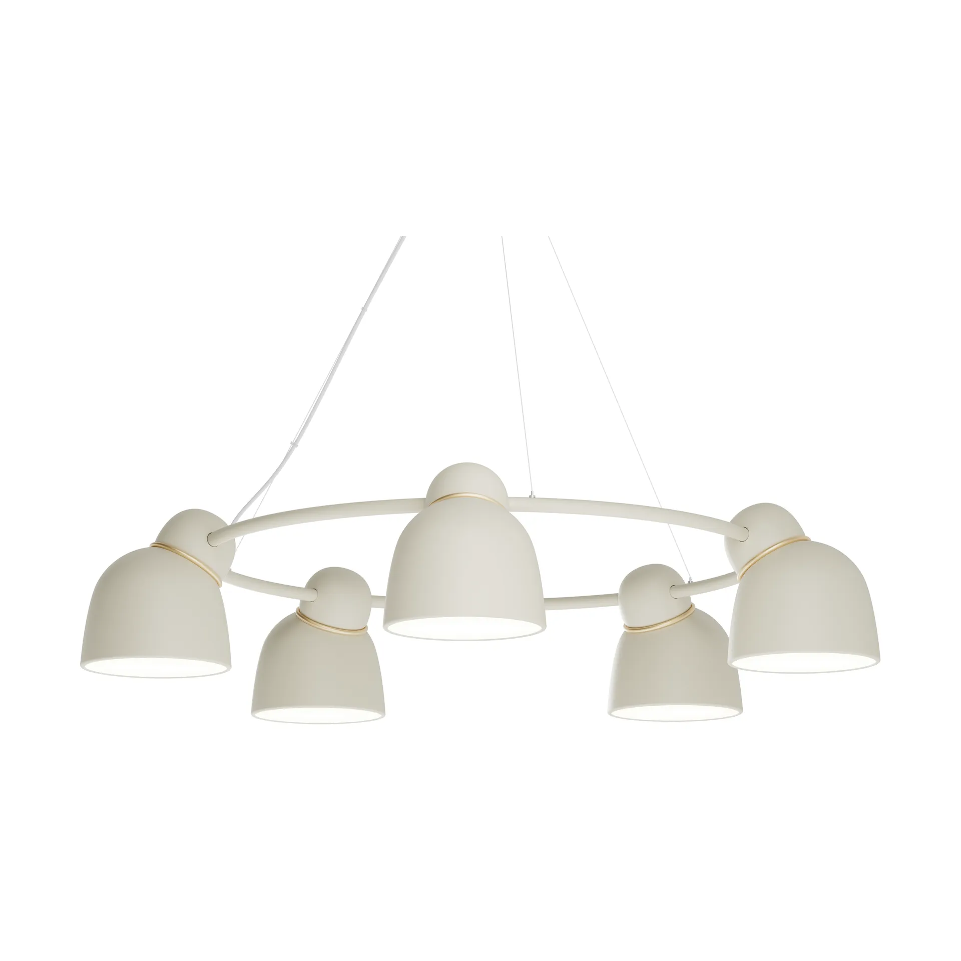 Lámpara de araña Bird Ø95,3 cm, Arena-latón Belid