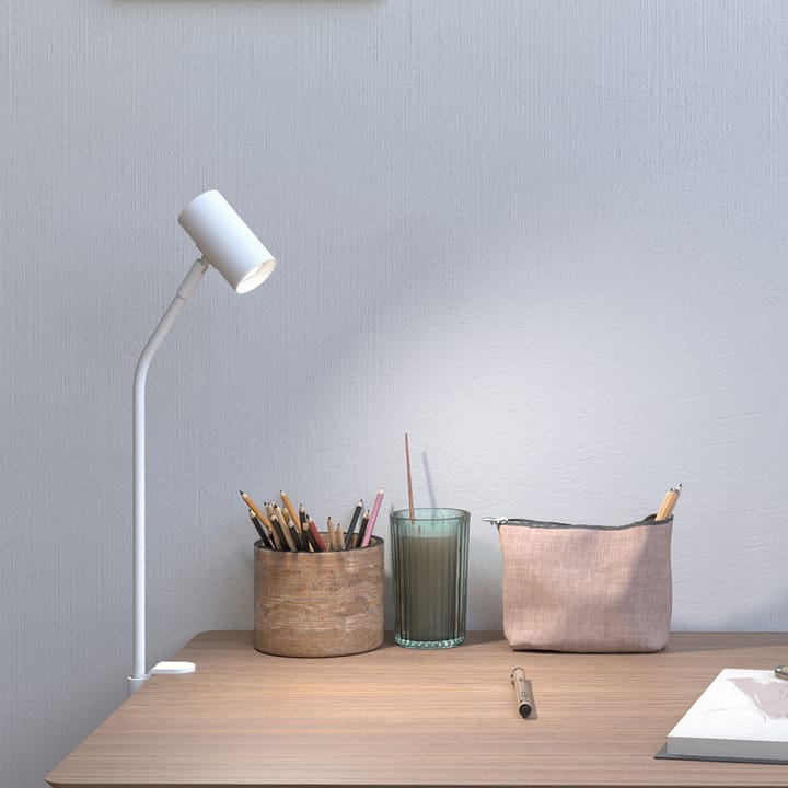 Lámpara de escritorio Tyson Ø15,5 cm, estructura blanca Belid