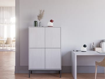 Lámpara de mesa Bird 21,5 cm - Negro-latón-vidrio opalino - Belid