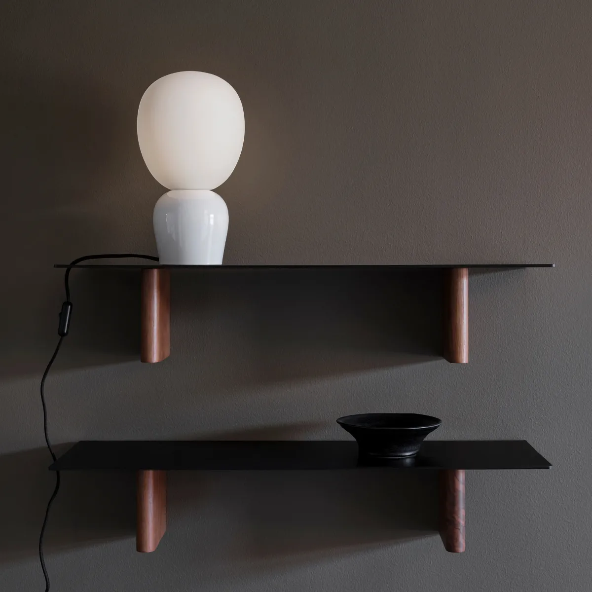 Lámpara de mesa Buddy vidrio opal, Blanco brillante Belid