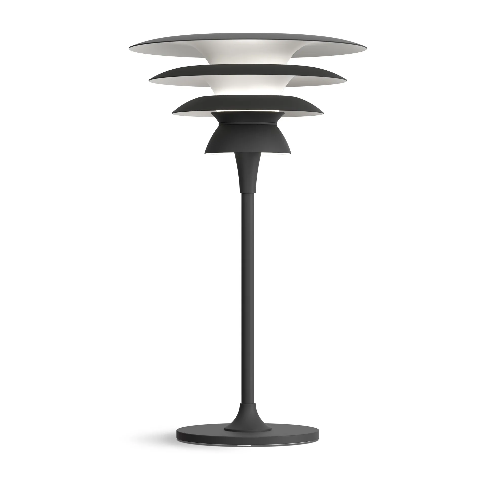 Lámpara de mesa DaVinci Ø30 cm, negro mate Belid