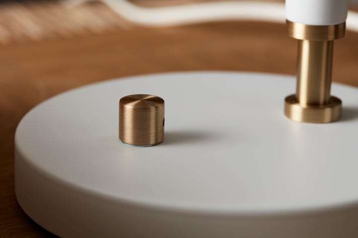 Lámpara de mesa Deluxe, blanco, latón Belid