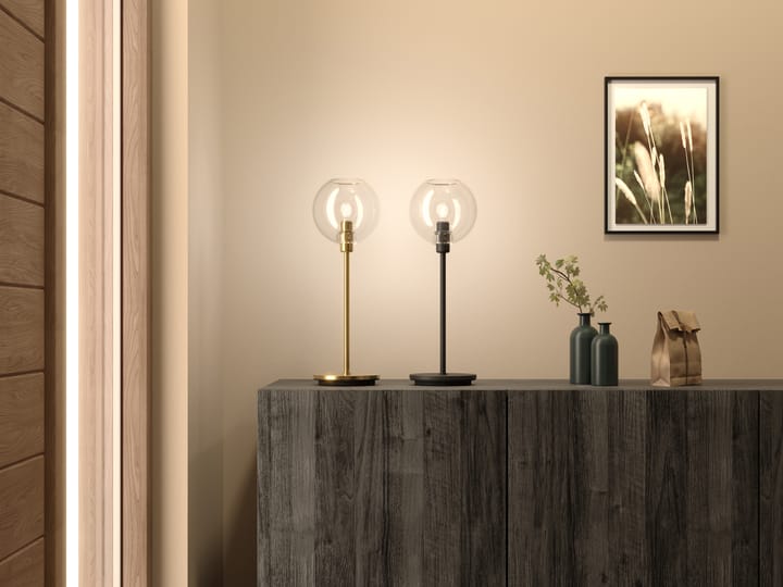 Lámpara de mesa Gloria 46 cm, latón-transparente Belid