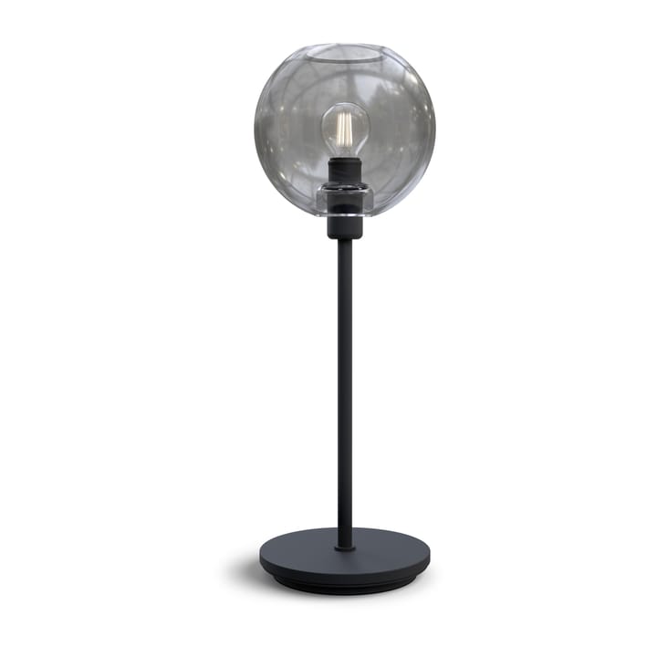 Lámpara de mesa Gloria 46 cm - textura negra-vidrio ahumado - Belid