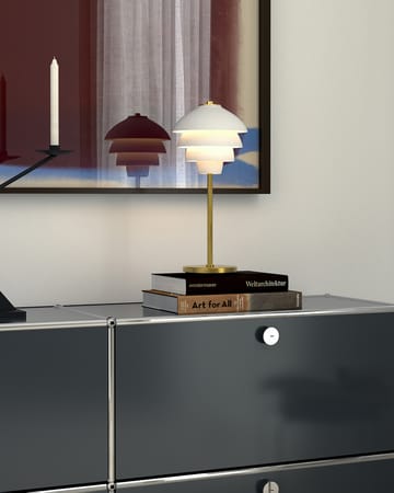 Lámpara de mesa Valencia 41 cm - Blanco mate-latón - Belid