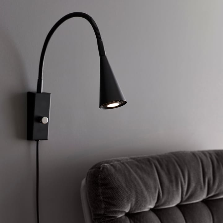 Lámpara de pared Ledro, negro mate Belid