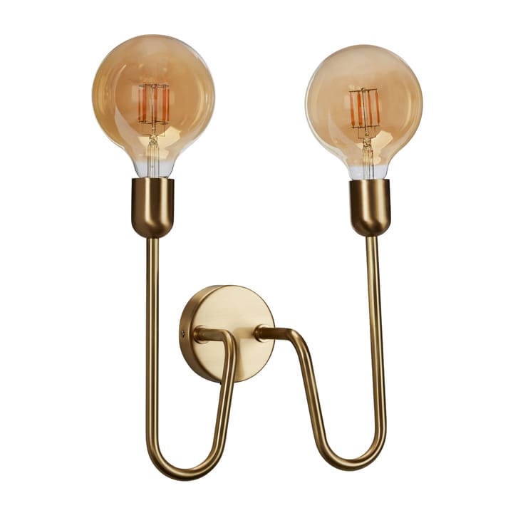 Lámpara de pared Regal Duo con enchufe, latón Belid
