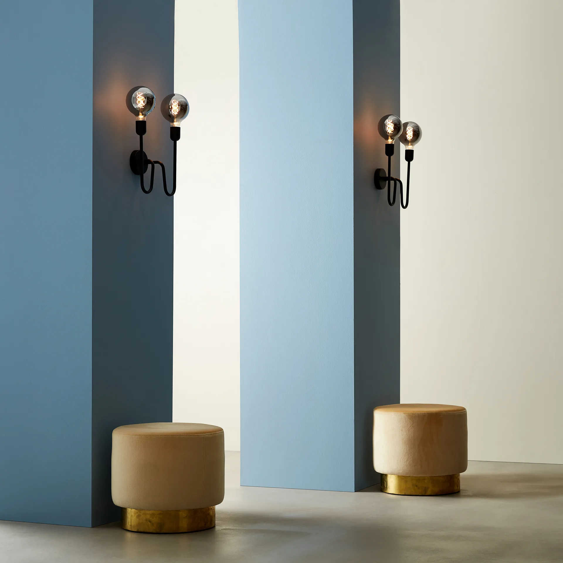 Lámpara de pared Regal Duo instalación fija, negro Belid