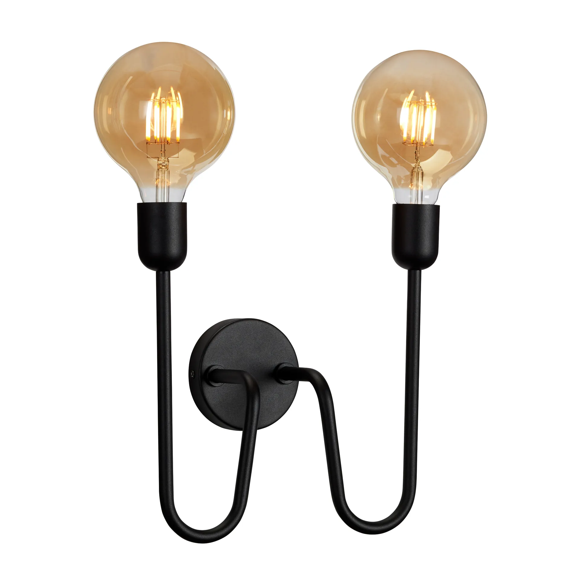 Lámpara de pared Regal Duo instalación fija, negro Belid