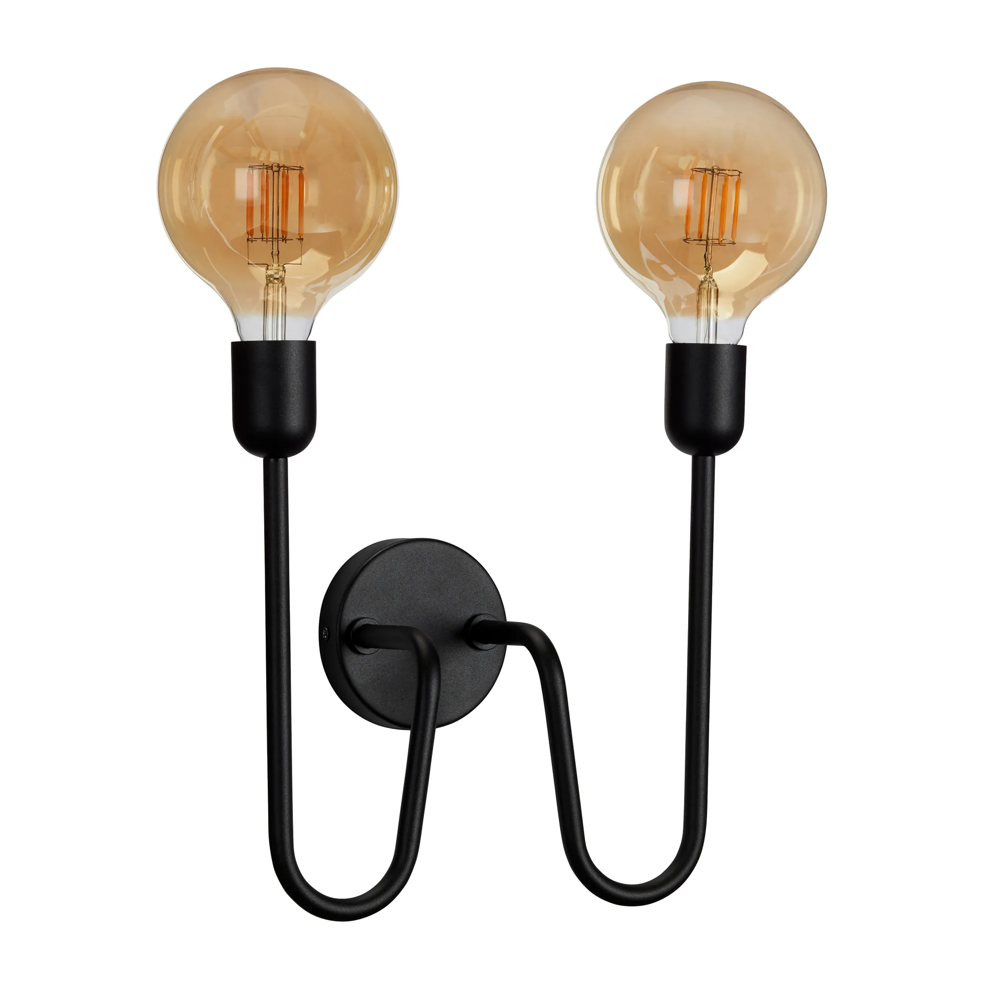 Lámpara de pared Regal Duo instalación fija, negro Belid
