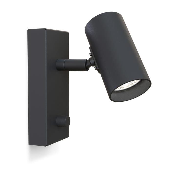 Lámpara de pared Tyson Ø5,5 cm - negro con estructura - Belid