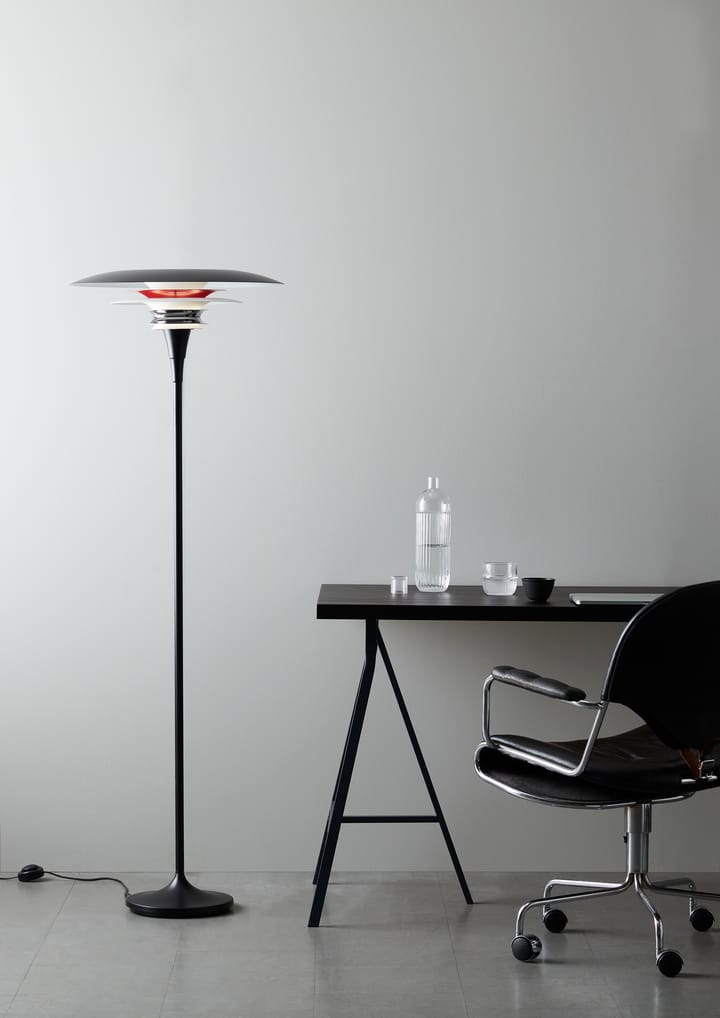 Lámpara de pie Diablo Ø50 cm, Negro mate-rojo brillante Belid
