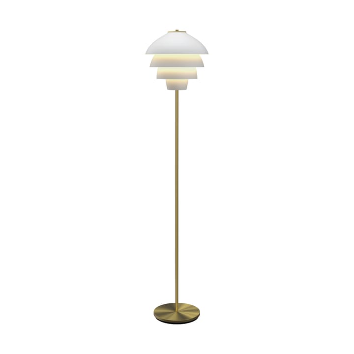 Lámpara de pie Valencia 150 cm, Blanco mate-latón Belid