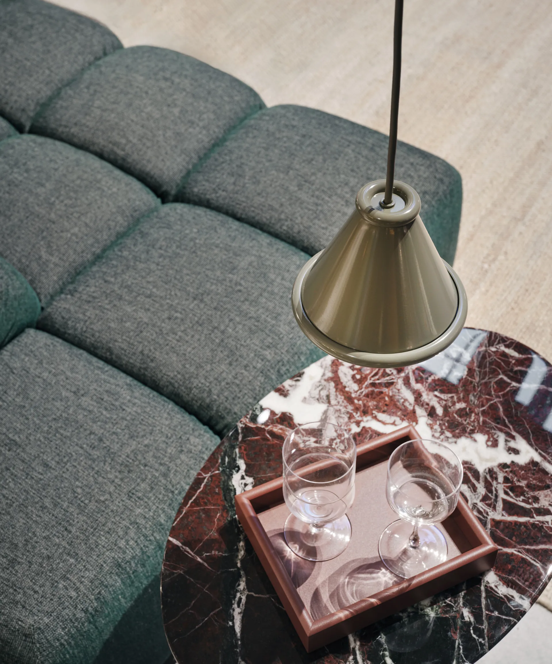 Lámpara de techo Belle Ø15 cm, Moss grey Belid