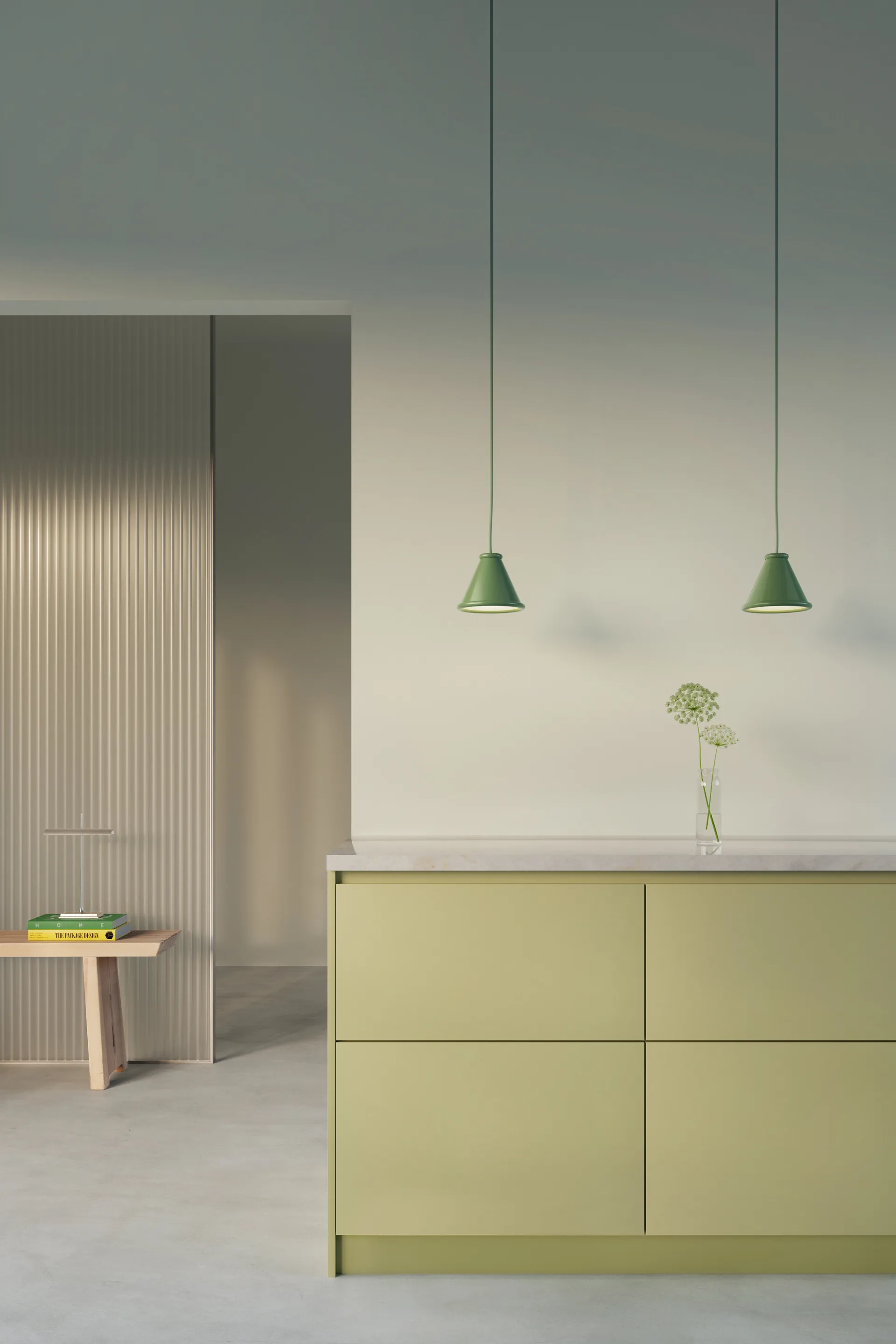 Lámpara de techo Belle Ø15 cm, Reseda green Belid