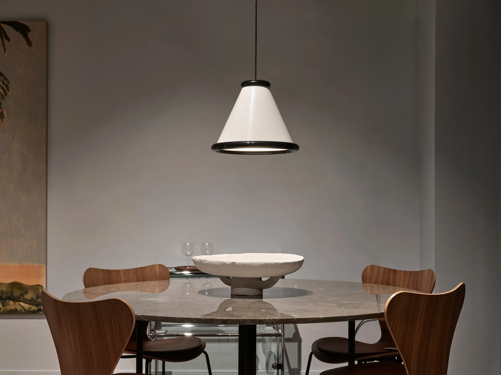 Lámpara de techo Belle Ø36 cm, Glossy white-glossy black Belid