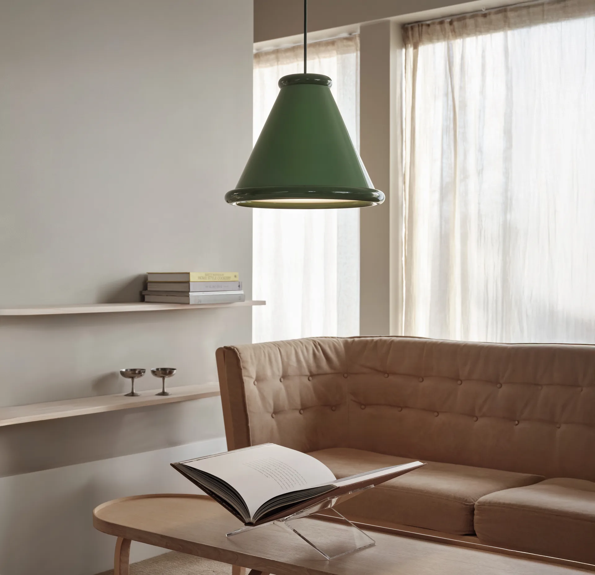 Lámpara de techo Belle Ø36 cm, Pale green-reseda green Belid