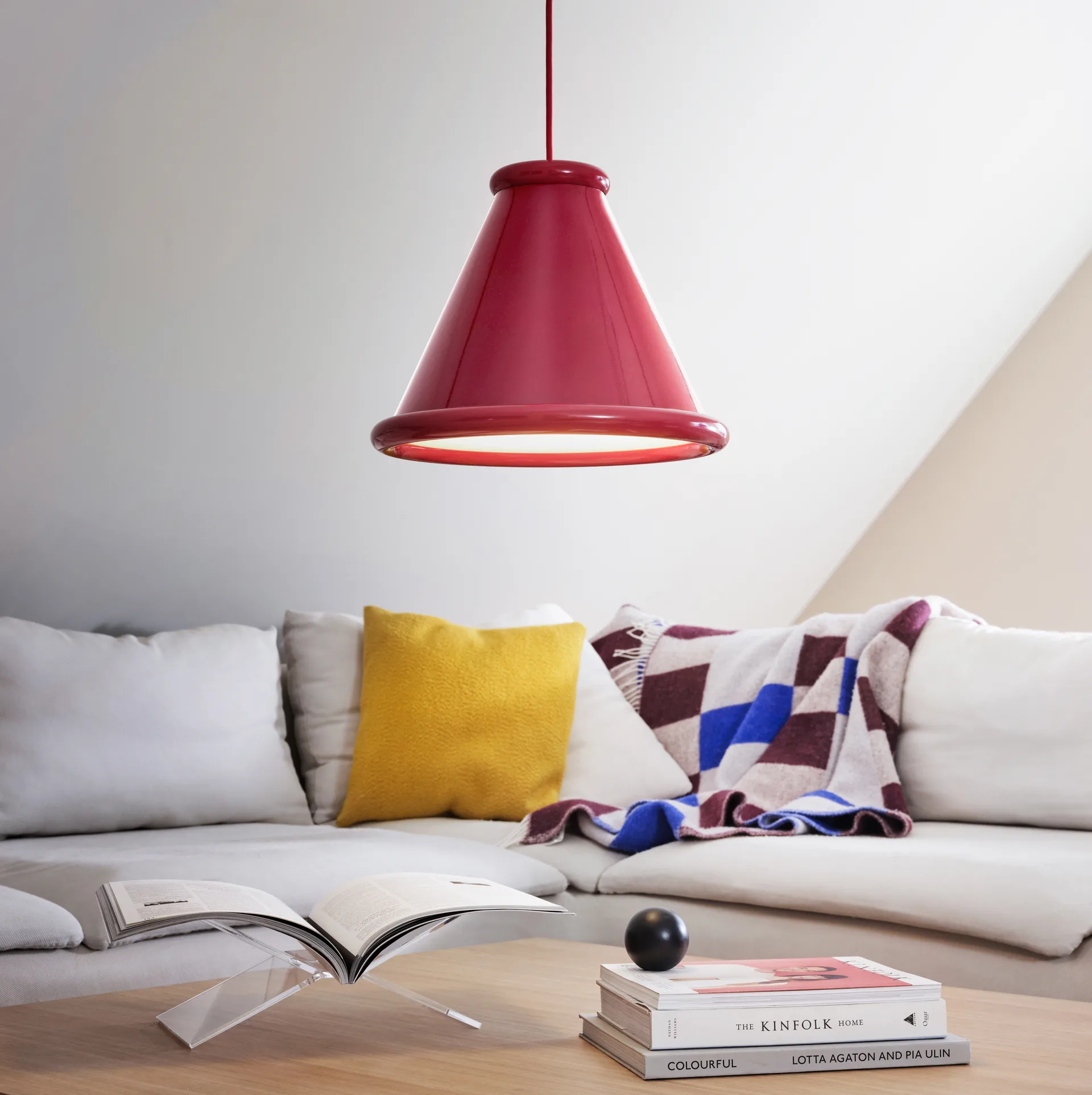 Lámpara de techo Belle Ø36 cm, Red violet Belid