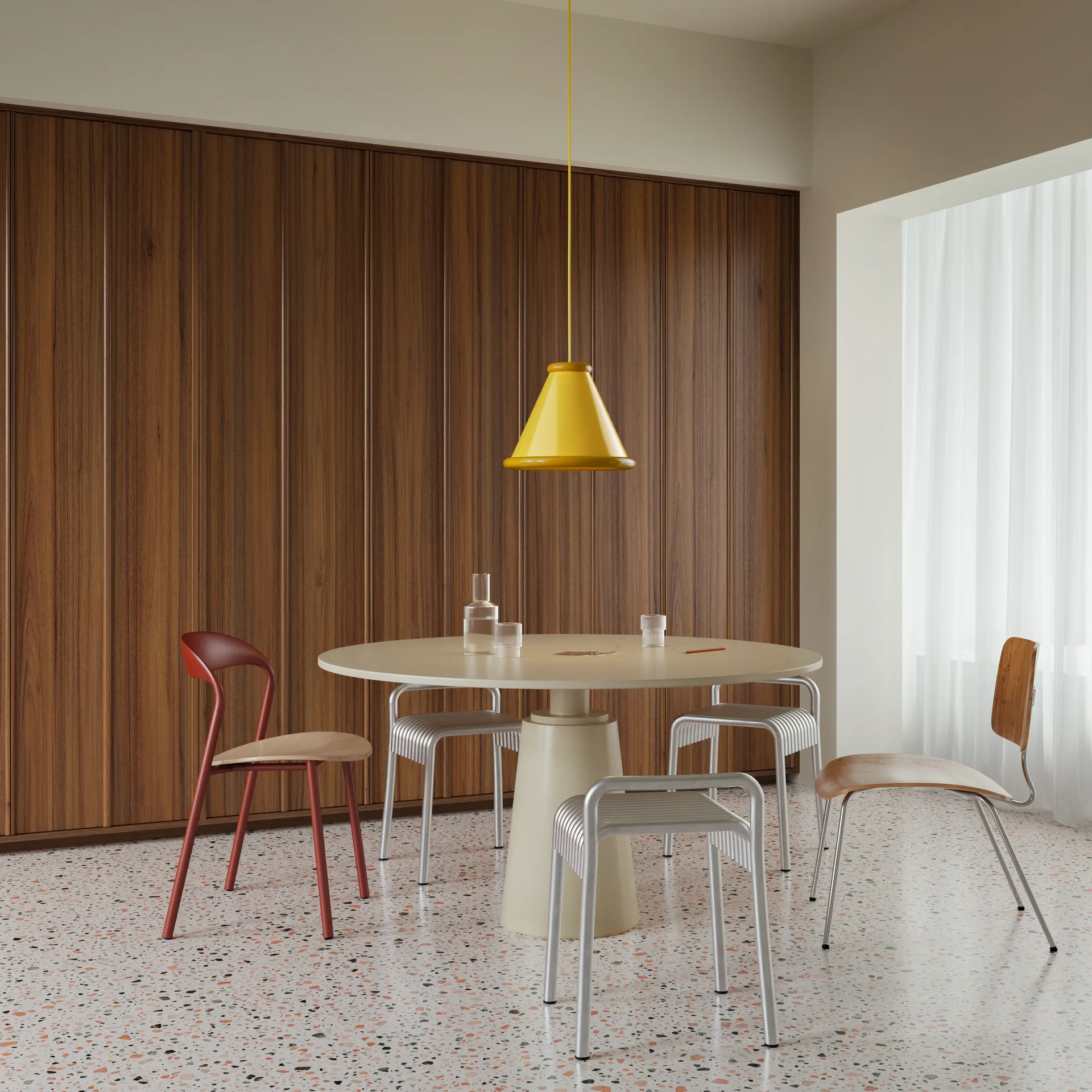 Lámpara de techo Belle Ø36 cm, Zink yellow-honey yellow Belid