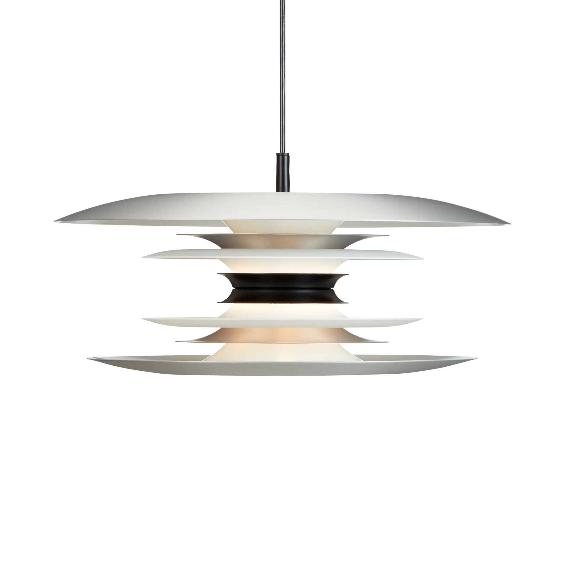 Lámpara de techo Diablo Ø40 cm, Aluminio mate-negro mate Belid