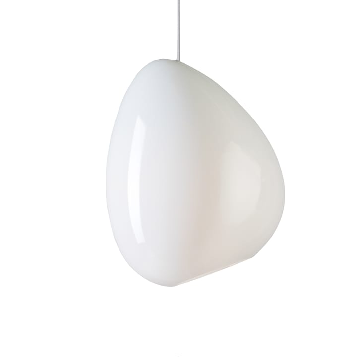Ocean Lámpara de techo vidrio opal, cable textil blanco Belid