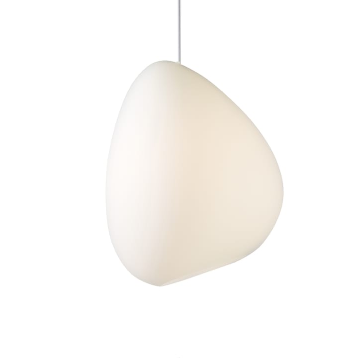 Ocean Lámpara de techo vidrio opal, cable textil blanco Belid