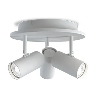 Plafón de 3 luces Tyson Ø25 cm, Blanco Belid