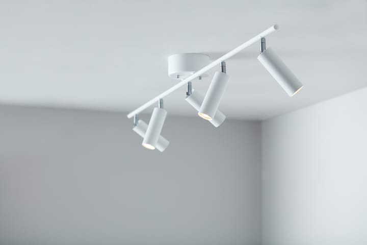 Riel techo Cato Slim 5 focos, blanco mate-LED Belid