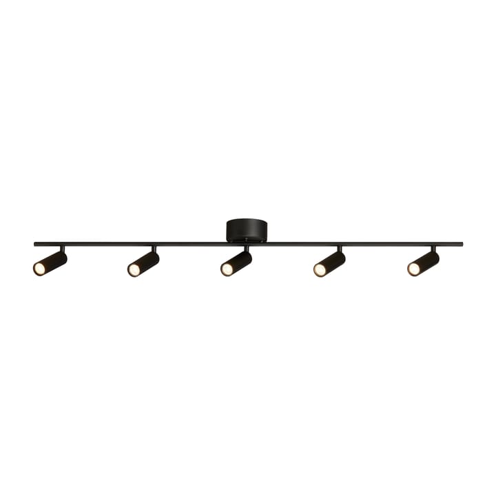 Riel techo Cato Slim 5 focos, negro mate-LED Belid