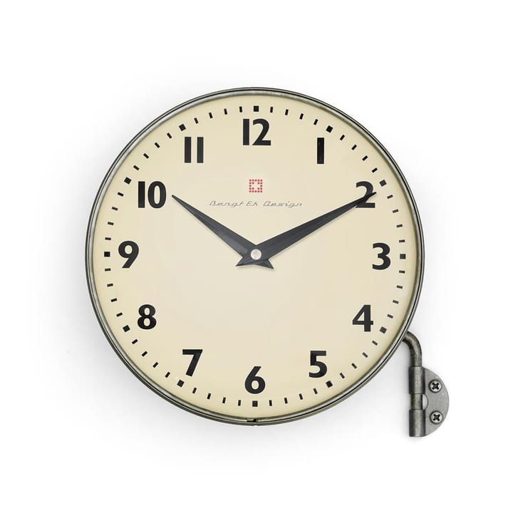 Reloj de pared con brazo Bengt roble - zinc - Bengt Ek Design