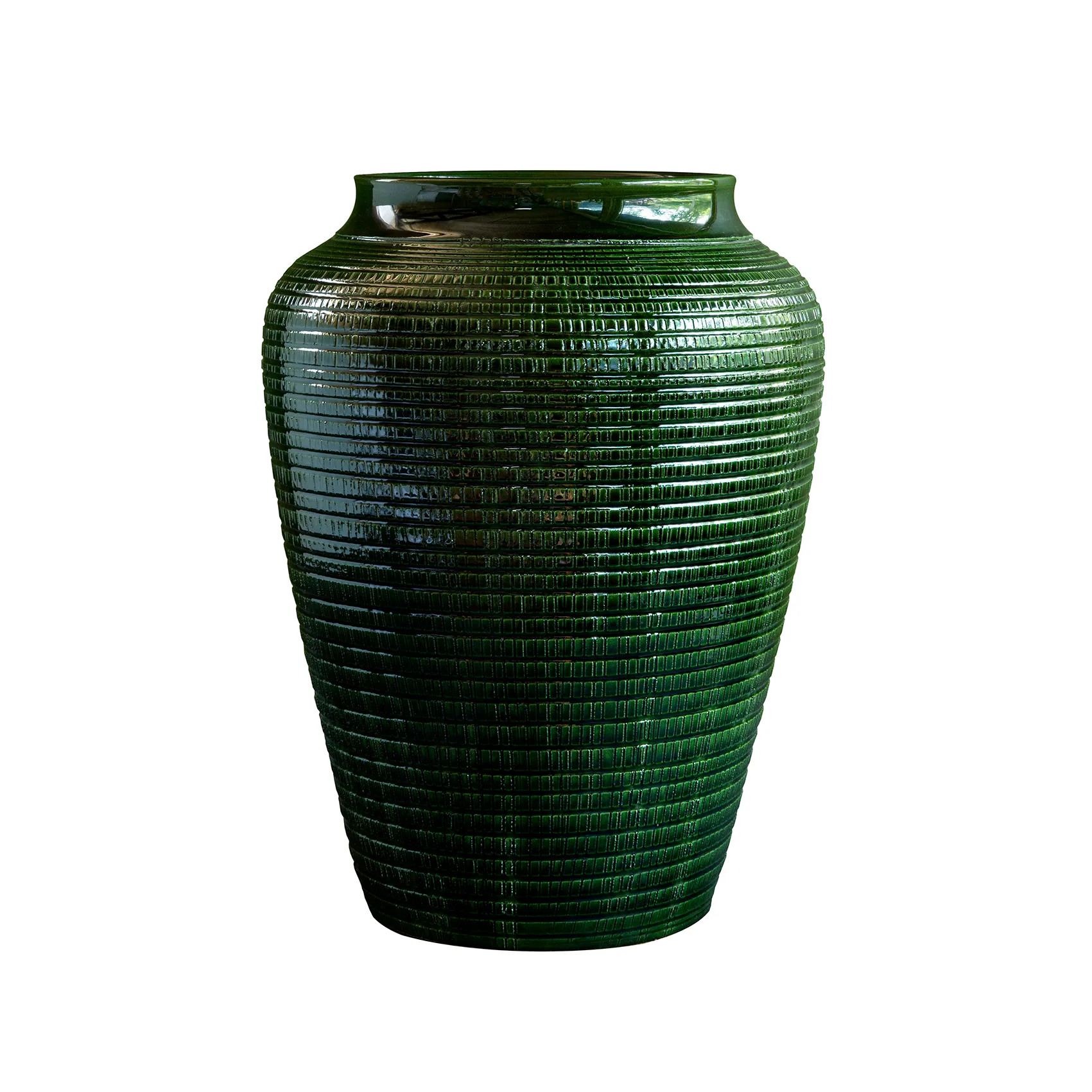 Jarrón esmaltado Willow 25 cm, Green emerald Bergs Potter