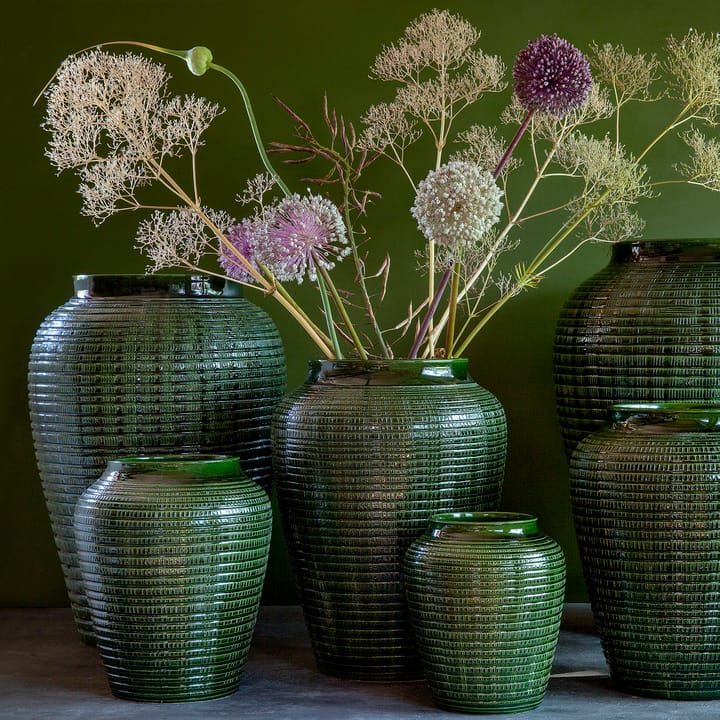 Jarrón esmaltado Willow 25 cm, Green emerald Bergs Potter