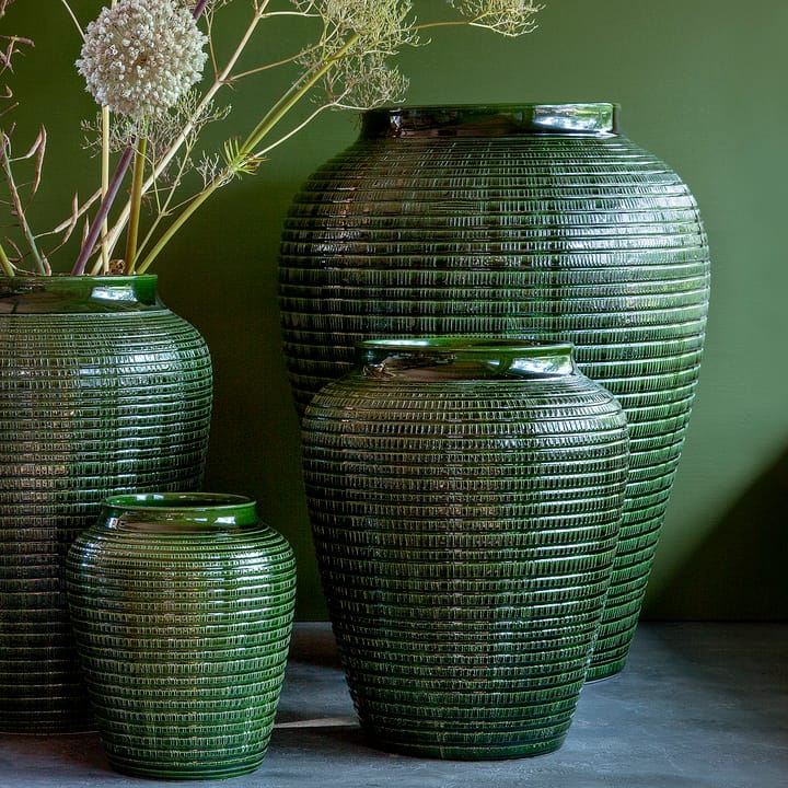 Jarrón esmaltado Willow 35 cm, Green emerald Bergs Potter