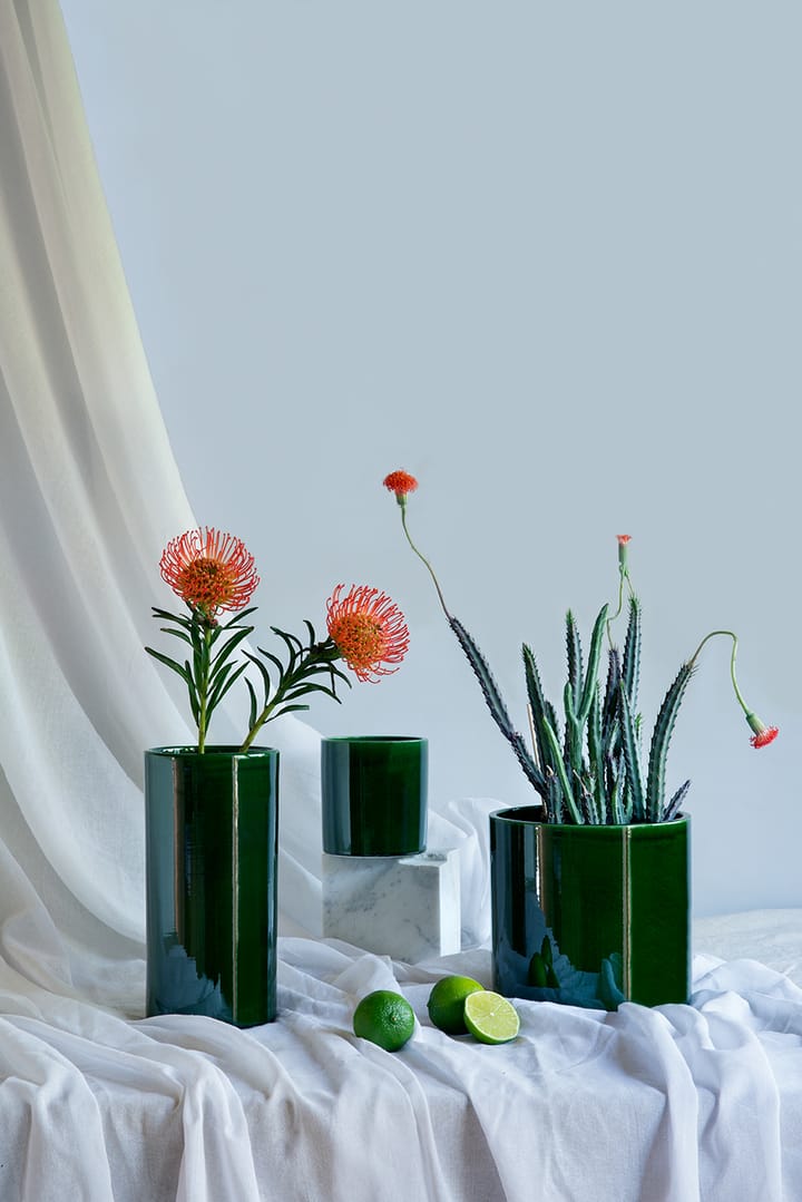 Jarrón vidriado Romeo Ø12 cm, Green Bergs Potter