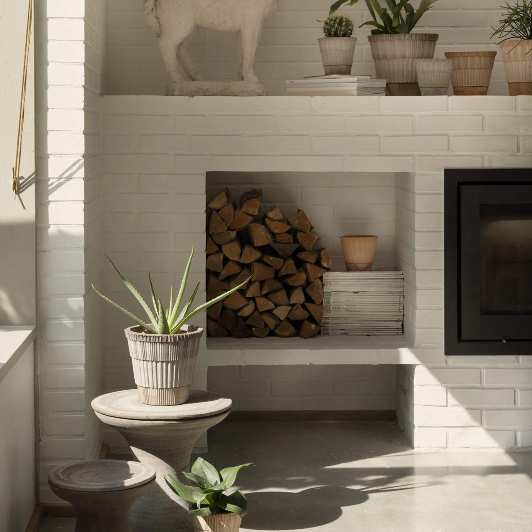 Maceta Atlas raw, Grey, Ø21 cm Bergs Potter