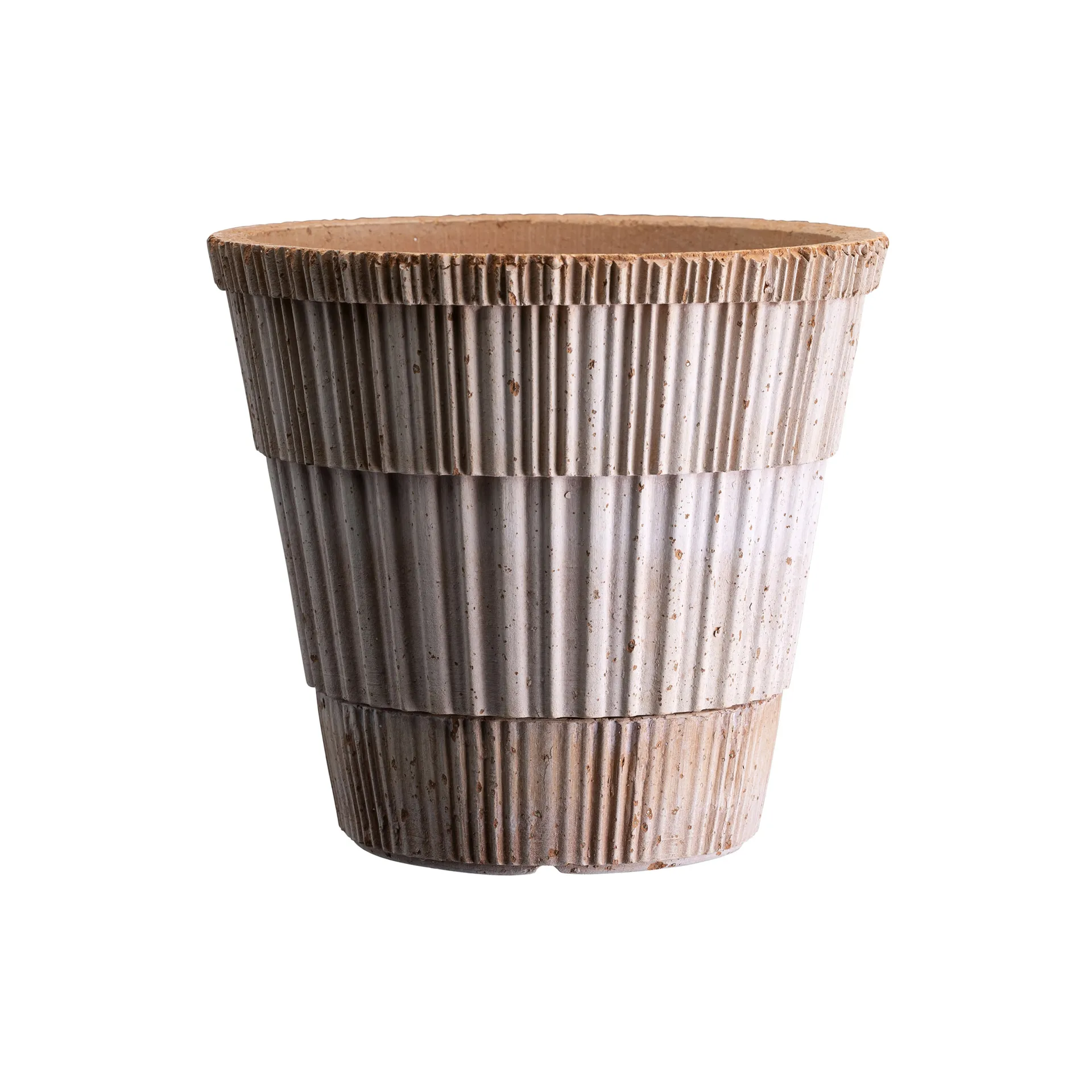 Maceta con plato Atlas raw, Rosa, Ø14 cm Bergs Potter