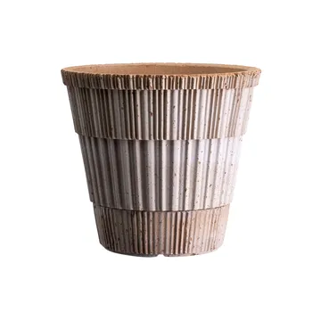 Maceta con plato Atlas raw - Rosa, Ø14 cm - Bergs Potter