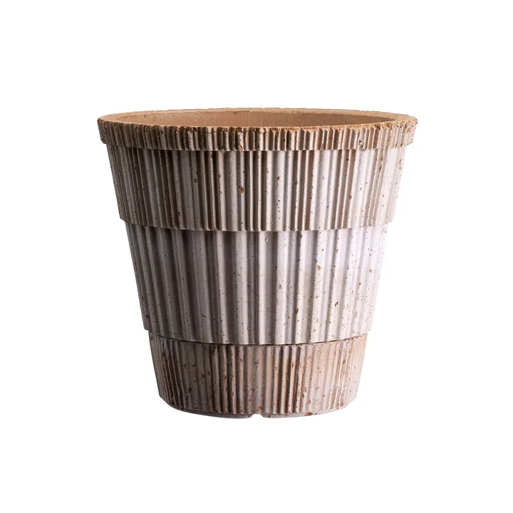 Maceta con plato Atlas raw - Rosa, Ø16 cm - Bergs Potter