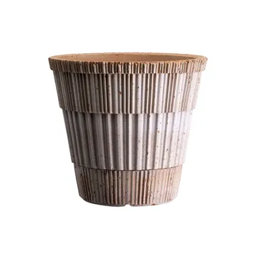 Maceta con plato Atlas raw - Rosa, Ø18 cm - Bergs Potter